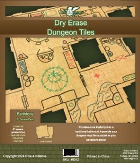 Dry-Erase Dungeon Tiles: Earthtone 5"