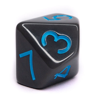 Opaque Dark Gray w/ Lt Blue Ink  