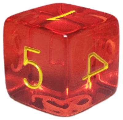 Translucent Red w/ Yellow Ink  