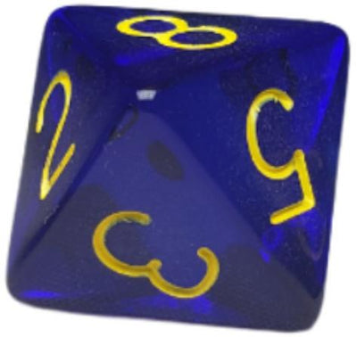 Translucent Dark Blue w/ Yellow Ink  