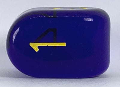 Translucent Dark Blue w/ Yellow Ink  
