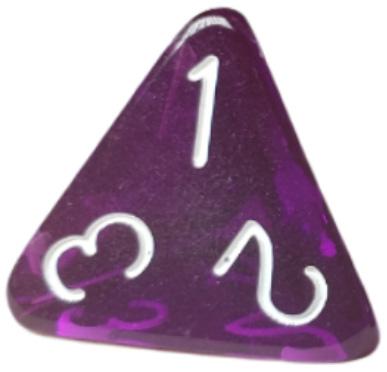 Translucent Dark Purple w/ White Ink  