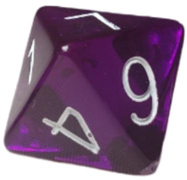 Translucent Dark Purple w/ White Ink  