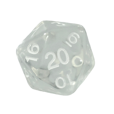 Translucent Clear w/ White  
