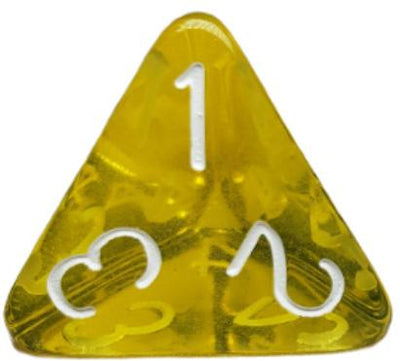 Translucent Yellow w/ White  