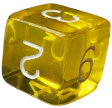 Translucent Yellow w/ White  
