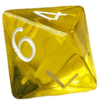 Translucent Yellow w/ White  