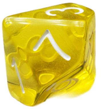 Translucent Yellow w/ White  