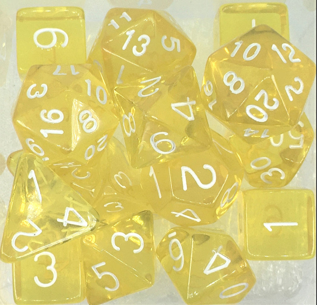 Dice trans yellow cluster