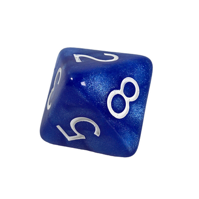Marble Blue w/ White Ink  