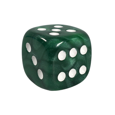 Marble Green  d6 pips 18mm
