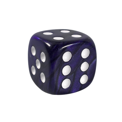 Marble Purple  d6 pips 18mm