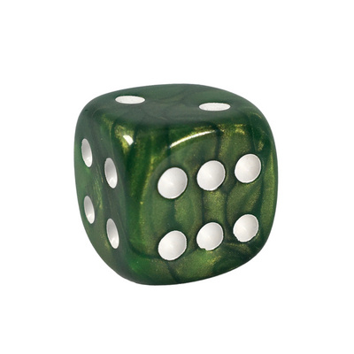 Emerald Dragon Shimmer  d6 pips 18mm