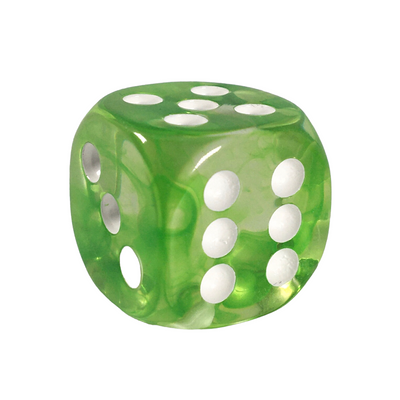  Slime Green  d6 pips 18mm