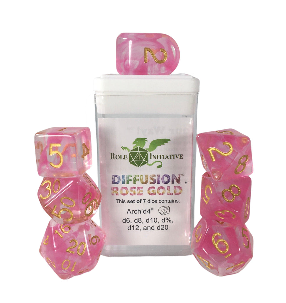 Diffusion Rose Gold - Set of 7 Dice