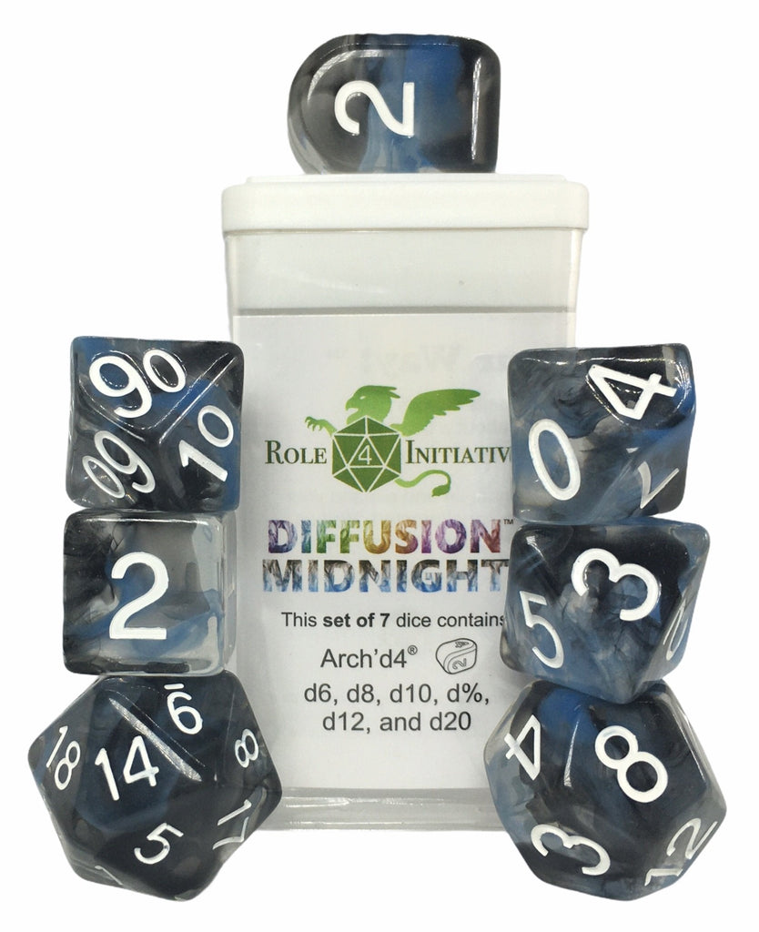 Diffusion Midnight - Set of 7 Dice