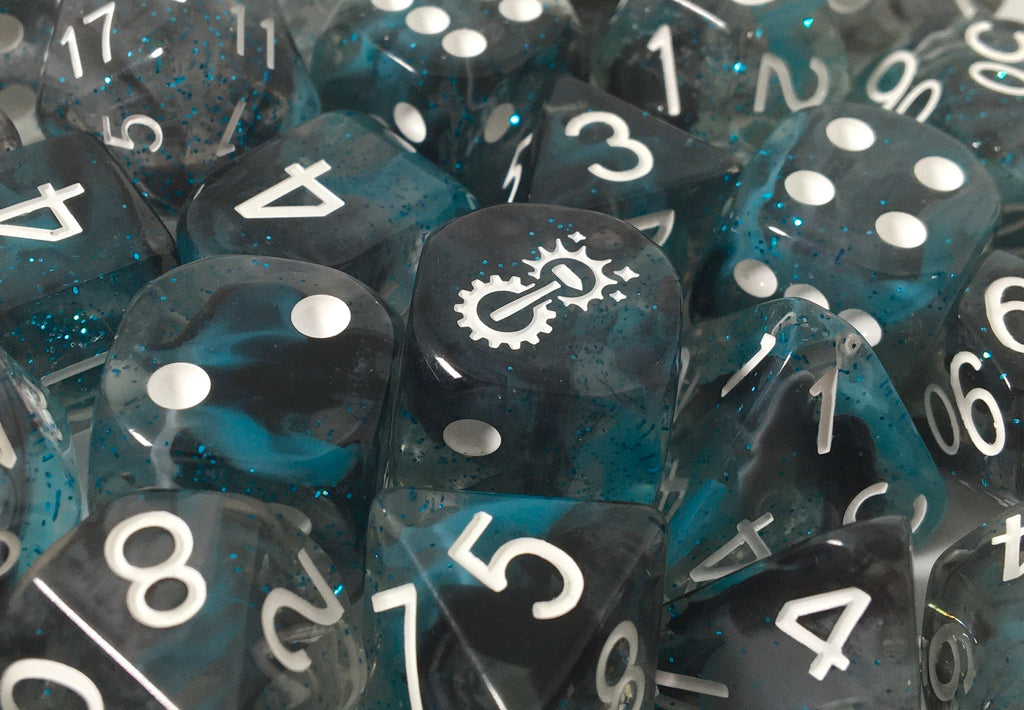 Diffusion Artificer's Ingenuity Singles d2 w/ R4I Griffin head & Artificer class symbols dice