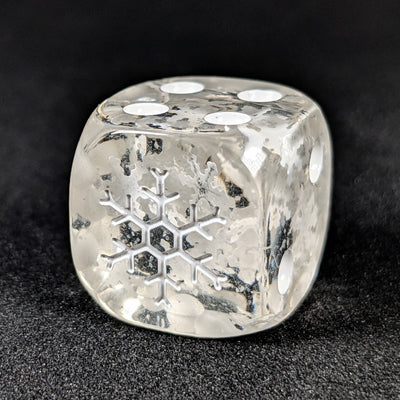  HoliDice Falling Snow d6 pipped w/ symbol