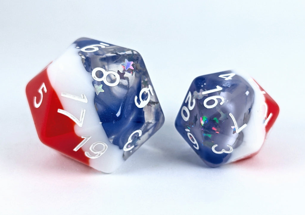 Stars & Stripes- Singles d20 dice