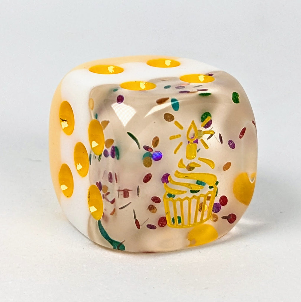 Birthday Wishes - Singles d6 pips 18mm w/ symbol dice