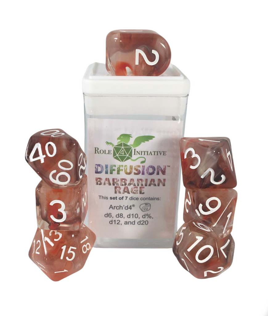 Diffusion Barbarian Rage - Set of 7 w/ all numbers