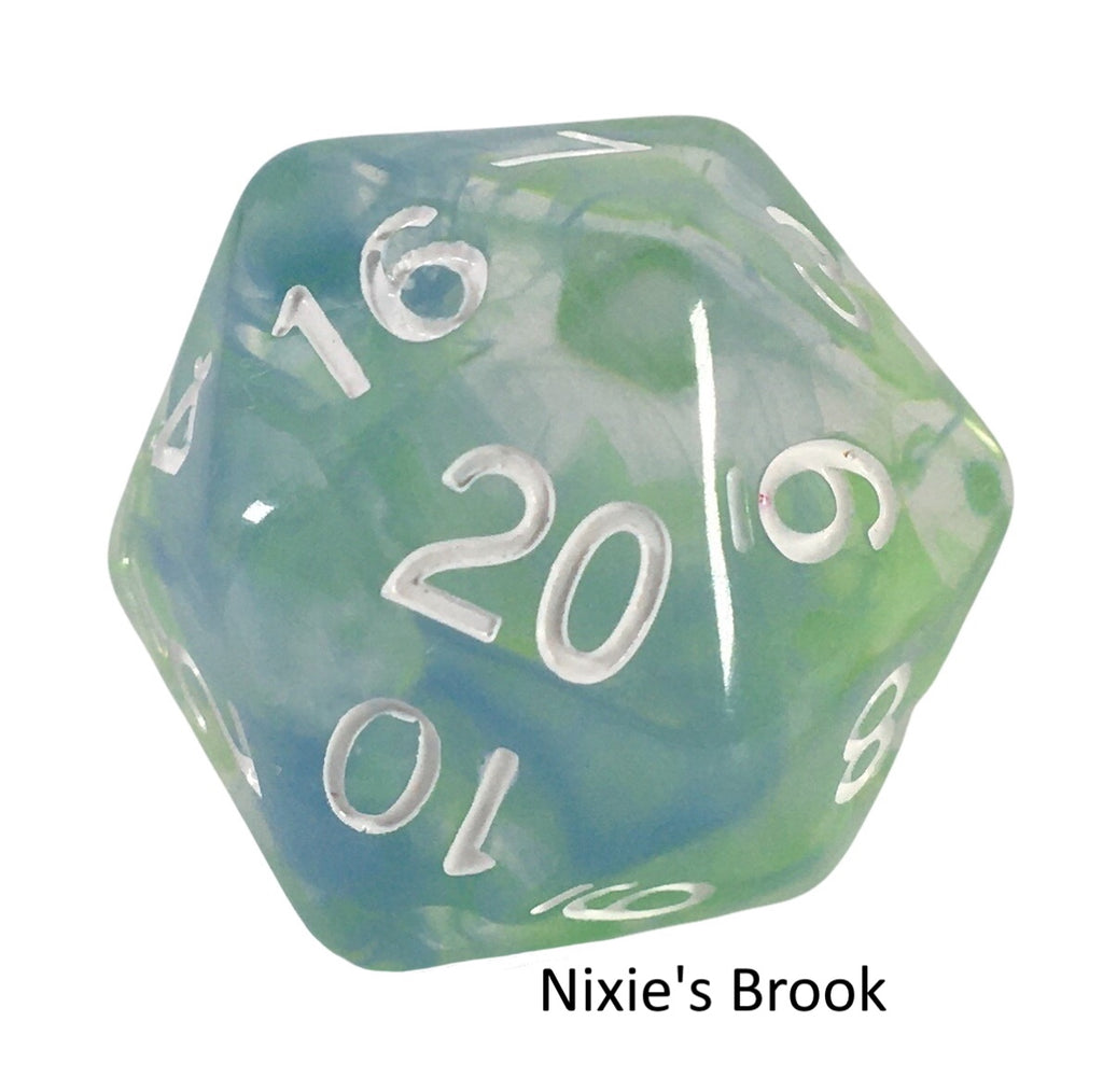 Diffusion Nixies Brook Singles d20 w/ all numbers dice