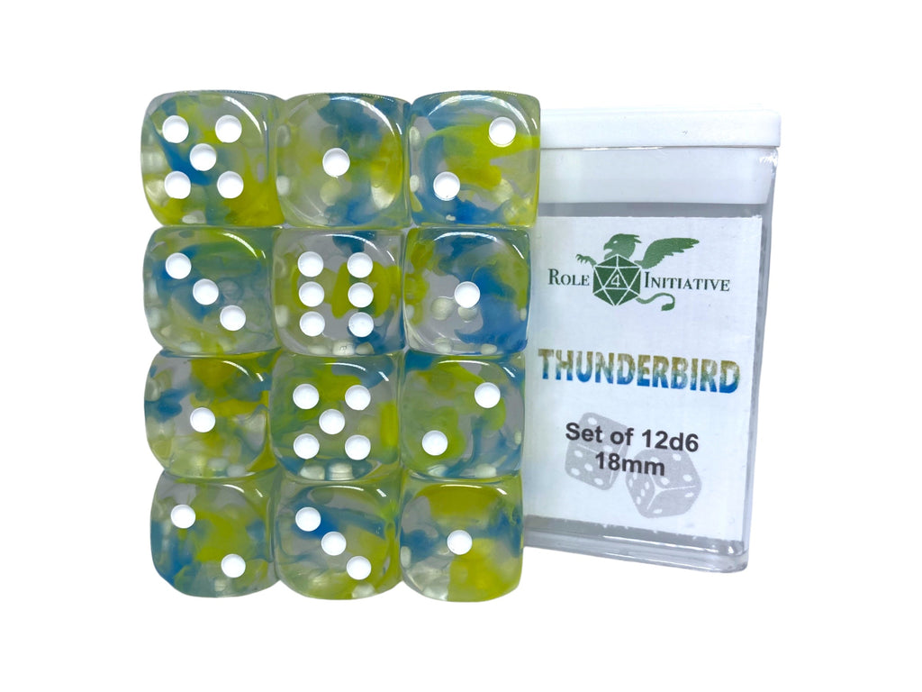 Diffusion Thunderbird - Set of 12d6 pips 18mm Dice