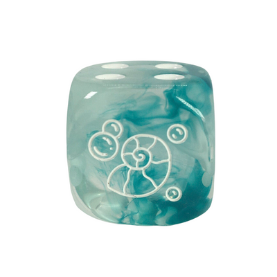  Sea Foam d6 pips 18mm w/ symbol
