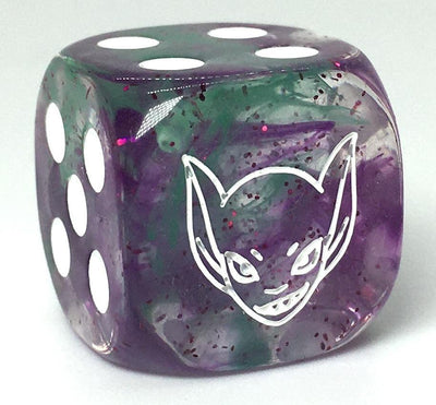  Goblin Green d6 pips 18mm Goblin