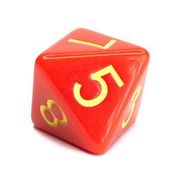 Opaque Red w/ Yellow Ink  