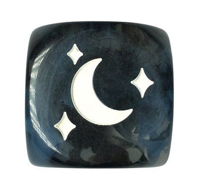  Midnight d6 pips 18mm w/ symbol