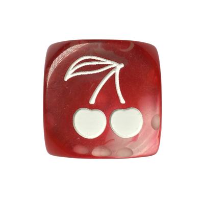  Cherry d6 pips 18mm w/ symbol