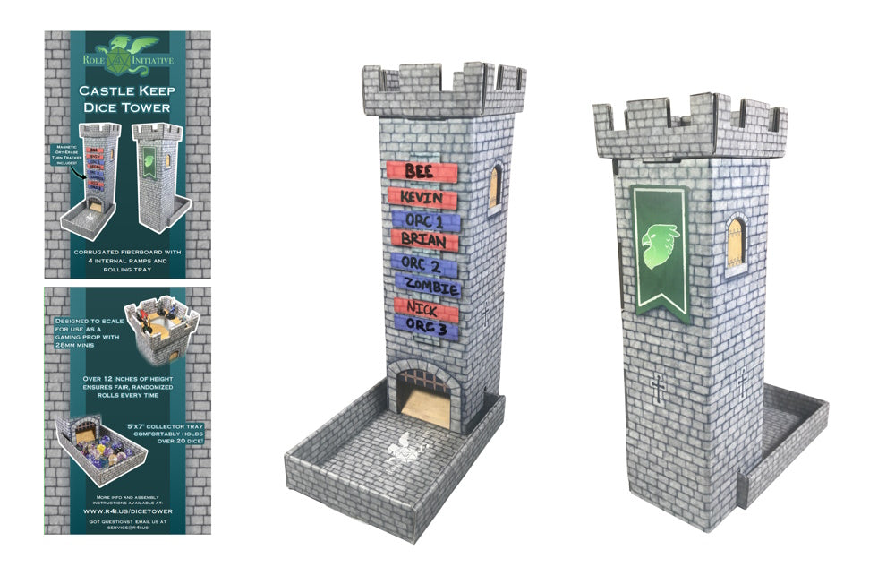 Castle Keep Dice Tower w/ Turn Tracker