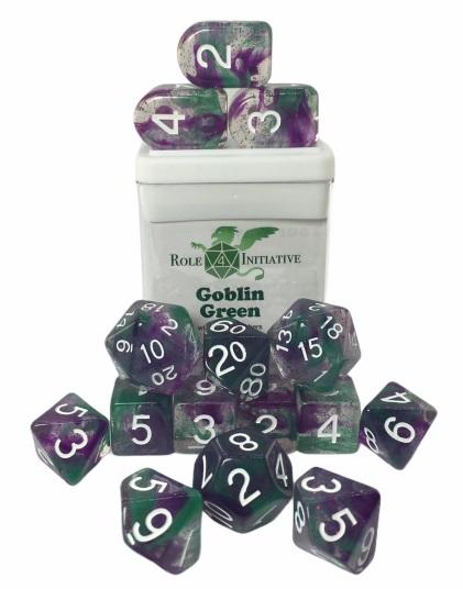 Dice Set of 15 w/ Arch'd4 in display box (without logos)