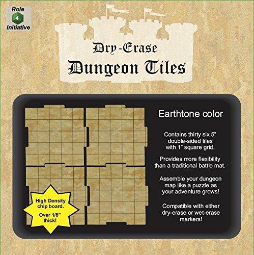 Dry Erase Dungeon Tiles Earthtone pack of 36 5 inch square tiles