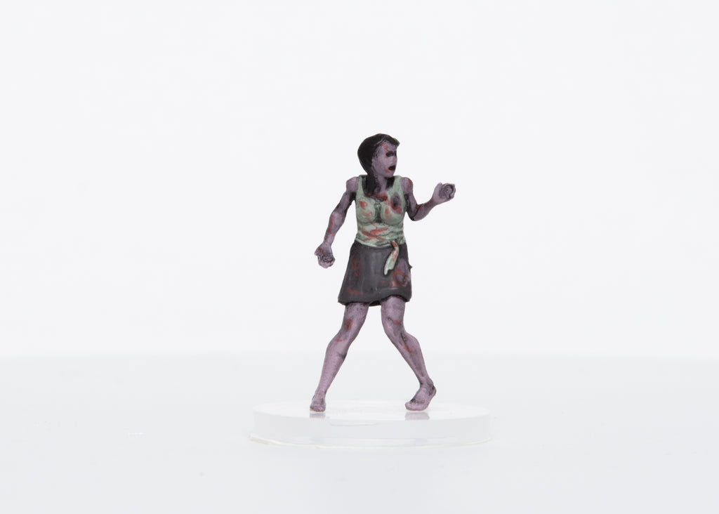 Zombie Female Human Peasant 28mm Plastic Mini